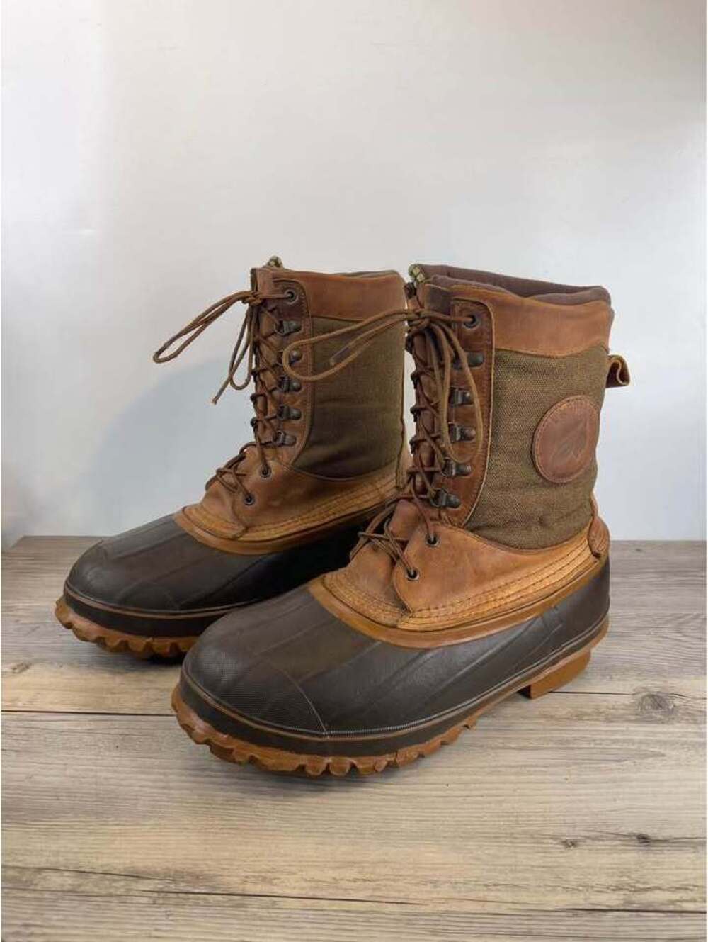 LaCrosse Vintage Insulated Duck Boots USA Made Men’s 11 Leather Canvas - Picture 2 of 6